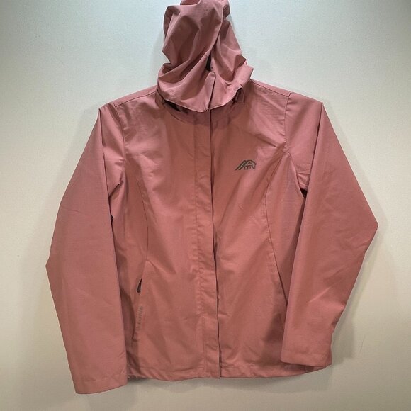 OTU Women's MCM Outdoor Hooded Windbreaker Jacket Small Pink Waterproof Shell - Picture 1 of 12